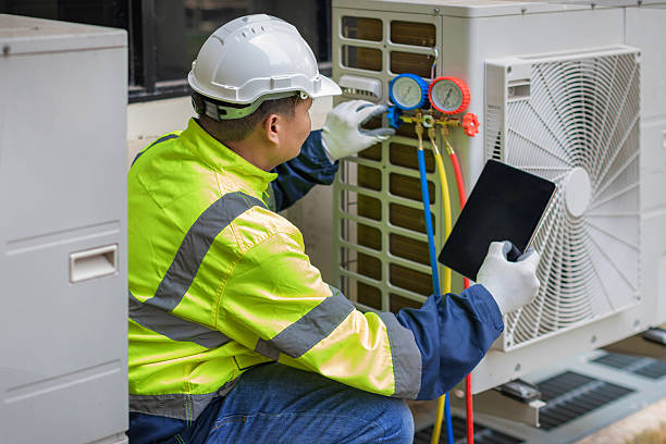 Professional Heat Pump Repair technician working in Shirley, IN